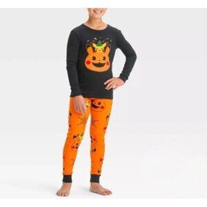 NWT Pokémon Pikachu Halloween 2 Piece Pajama Set Black Orange Boy's Size 10